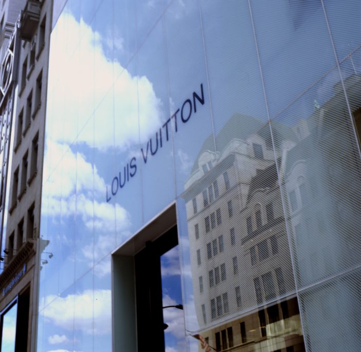 Louis Vuitton Building on 5th Avenue, Corner Facade, NYC